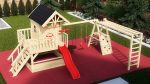 Roys Garden – Domek Drewniany Dla Dzieci z Drabinką i Tarasem – 01