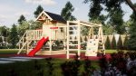 Roys Garden – Domek Drewniany Dla Dzieci z Drabinką i Tarasem – 01