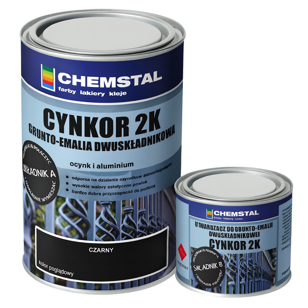 CYNKOR 2K GRUNTO-EMALIA DWUSKŁADNIKOWA ANTRACYT 1,2L