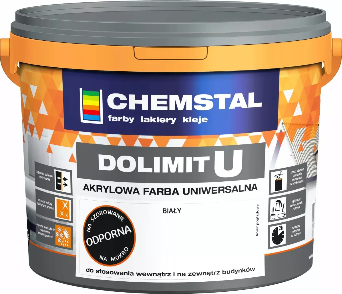 DOLIMIT U AKRYLOWA FARBA UNIWERSALNA BIAŁA 1L