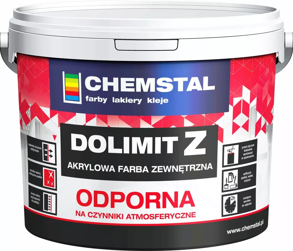DOLIMIT Z FARBA AKRYLOWA ZEWNĘTRZNA BIAŁA 10L
